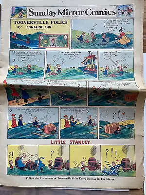 1932 Sunday Mirror Color Comics Section. Disneys Bucky Bug; Tarzan; Mickey Mouse • $18.95