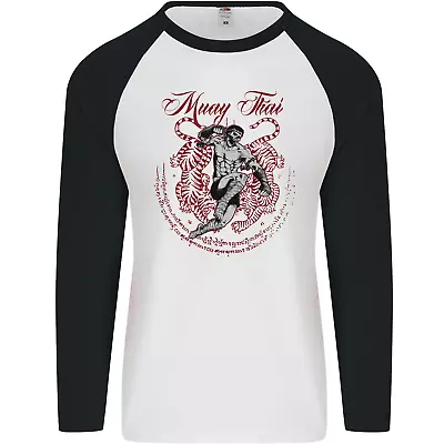 Muay Thai Tiger Warrior MMA Martial Arts Mens L/S Baseball T-Shirt • £9.99