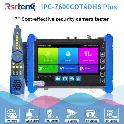 Rsrteng IPC-7600COTADHS Plus 8K 7  AHD CVI TVI SDI TDR OPM IP CCTV Camera Tester • $509.99