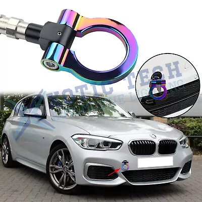 Screw-On Neo Track Racing Aluminum Front Rear Bumper Tow Hook Ring For BMW MINI • $17.99