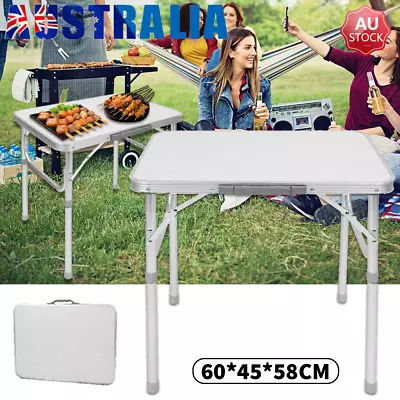 Camping Folding Table Picnic Outdoor Foldable Tables Aluminium Portable BBQ Desk • $27.95