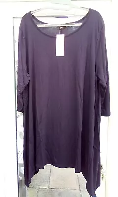 *BNWT* Evans Longline Navy Size 22/24 Hanky Hemline Top Tunic. • £16.99