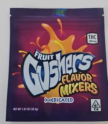 FRUIT Gushers  Edibles Empty Mylar Bags X 25 (Empty Bag Only!) • £12.75