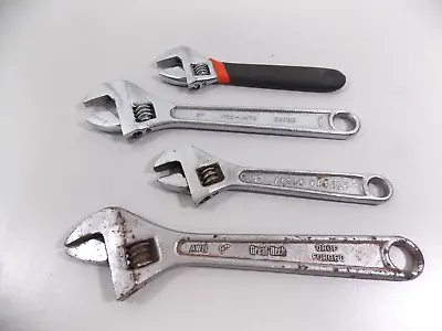 Vintage Lot Of 4 Adjustable Crescent Wrenches USA ECT • $12