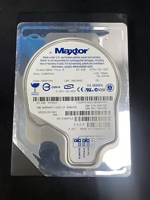 Maxtor DiamondMax Plus 8 6E020L0510621 20GB 7200 RPM 3.5  2MB Cache HDD IDE • £0.99