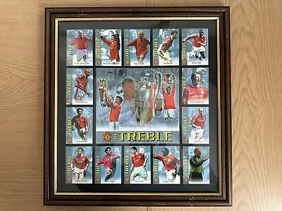 Futera Platinum Manchester United The Treble 1999 Ltd. Ed. 149 Of 150 Frame • £100