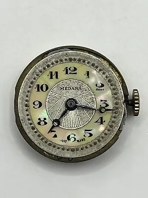 Vintage Medana Mother Of Pearl Swiss Watch Movement For Parts / Repair 25.5mm • $17.42