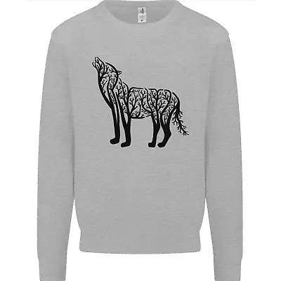 Wolf Tree Animal Ecology Mens Sweatshirt Jumper • $47.05