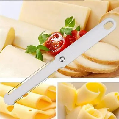 Cheese Slicer Thick Thin Slices Double Side Steel Wire Cheese Butter Egg Cutter • £2.79