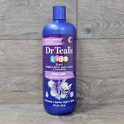 Dr Teal's Kids 3-In-1 Sleep Bath Body Wash & Shampoo Bubble Bath 20oz New • £12.64