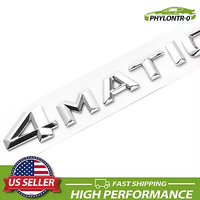 For AMG 4 Matic Emblem 3D Trunk Lid Letter Sport ABS Badge Gloss Chrome C S ML • $11.99