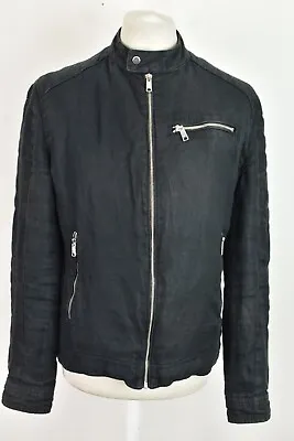 ZARA MAN Black Windcheater Jacket Size L Mens Full Zip Outdoors Outerwear • £76.17
