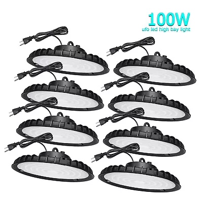 8 Pcs 100W UFO Led High Bay Light Industrial Commercial Garage Gym Shop Light • $140.46