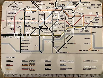 C. 1992 London Underground Carriage Map • £14