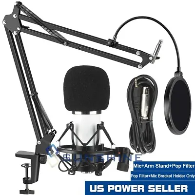 PROFESSIONAL Condenser Microphone With Mic Suspension Scissor Arm Stand Kit USA • $44.99