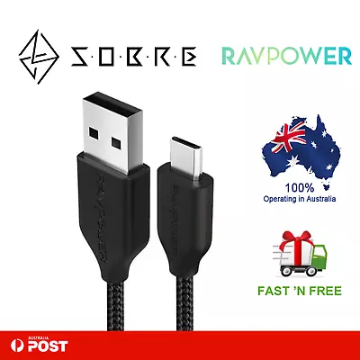 RAVPower Micro USB Cable USB-A Fast Charging Nylon Braided 3ft/0.9m • $22.95