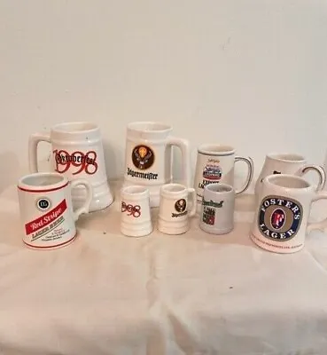 Collection Of 9 Miniature Beer Steins - Assorted Imported Brands & Octoberfest • $8