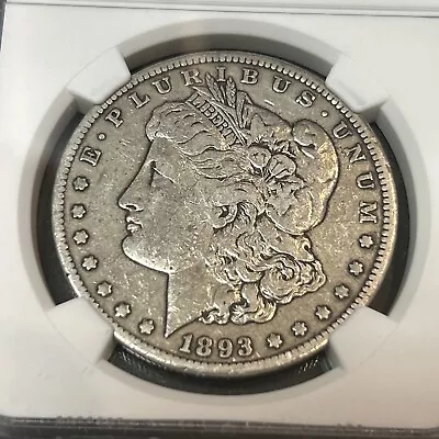 1893-CC CC Morgan Dollar S$1 NGC VF Details Cleaned • $875