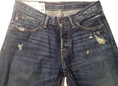 Abercrombie & Fitch Jeans BAXTER Indigo Destroy W28 L30 RRP $279 Mens Or Boys • $71.20