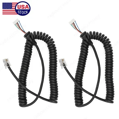 2x Microphone Cord Cable For Yaesu FT-1500M FT-3000M FT-2600 FT-2800 FT-2800M • $13.59