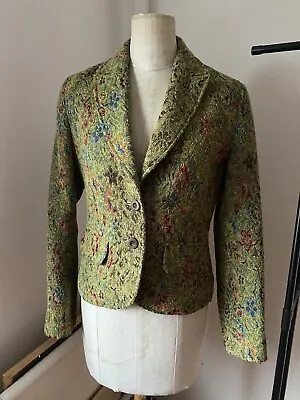 * CASPAR DAVID * Blazer Jacket *tapestry Style Size 38 Floral Bh1 • £25