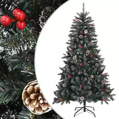 4.9FT Artificial Bushy Christmas Tree With Stand Green PVC Xmas Decoration Decor • $139.99