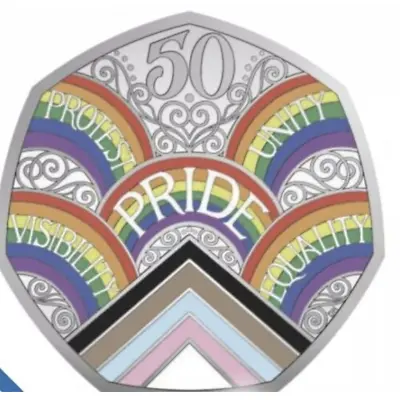 £6.49 • Buy 2022  50 Years Of Pride Uncirculated  50p Coin With Coloured Decal