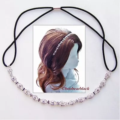 Rhinestone Mini Stud Accent Hair Band Headband Bridal Headpiece Prom Dancer • $15.99