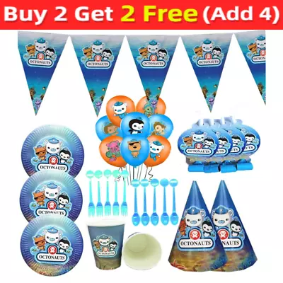 Hot! Octonauts Kids Birthday Party Supplies Decor Balloon Plate Banner Tableware • £4.21