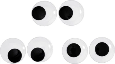 KUEEA 8 Cm Wackelaugen Selbstklebend - 2 Stück Große Kulleraugen Für DIY & Dekoration