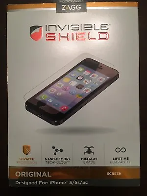 Zagg Invisibile Shield Original - Iphone 5 5s 5c Screen Protector Protection NEW • $8.99