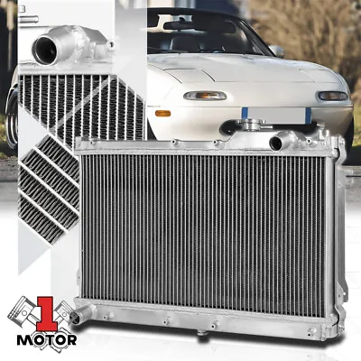 Aluminum 2 Row Performance Radiator For 90-97 Mazda Miata MX5 B6ZE Manual MT • $110.89