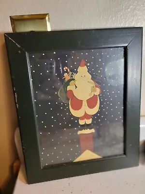 Warren Kimble Framed Print Chimney Santa Claus Folk Art  • $29.99