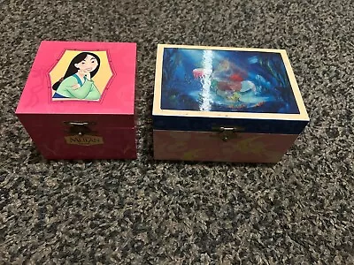 Disney Princess Music Jewellery Boxes Mulan And Little Mermaid  • £8