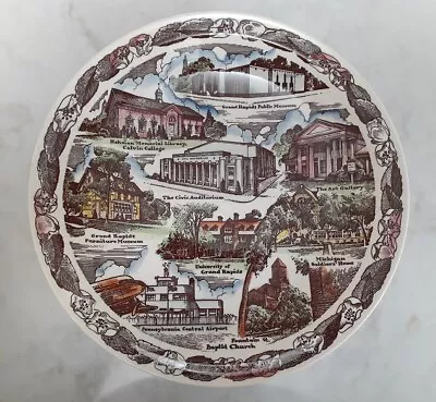 Vernon Kilns: Grand Rapids Michigan Souvenir Collectors Plate - Hand Painted • $15