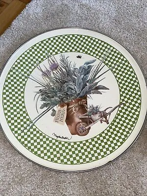 Hallmark Marjolein Bastin FRESH HERBS Enamel 10.5  Plate Nature's Sketchbook • $18