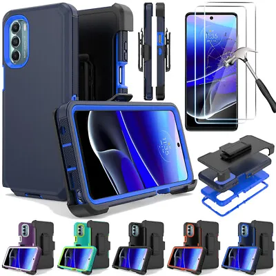 For Motorola Moto G Stylus 5G 2023/2022 Case Cover With Belt Clip+Tempered Glass • $12.55