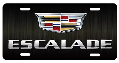 ESCALADE Inspired Art On Black Simulated Graphite Aluminum License Plate Tag • $19.73