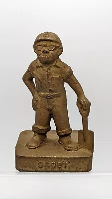 Sandy Miner Midwest Foundry Cast Iron Doorstop Statue Vintage Advertising HEAVY  • $99.99