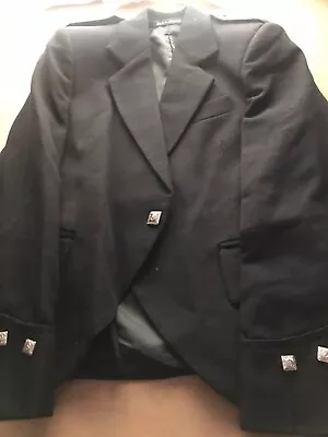 £80 • Buy Gents Argyll Kilt Jacket And Waistcoat -Black