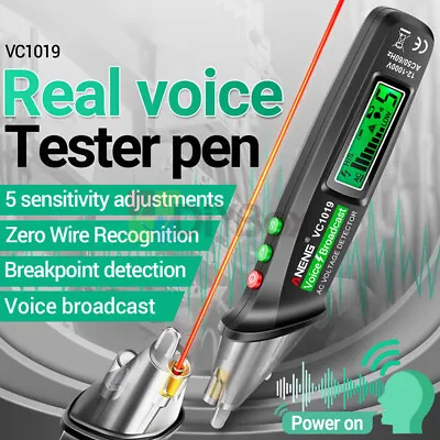 ANENG VC1019 Test Pen Voice Broadcast Voltage Detector 12-1000V Volt Current AC • $10.42