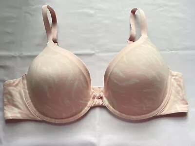 Ex M&S Womens Subtle Pink Mix Print Under Wired Full Plunge Cup Bra RRP £20 • £6.95
