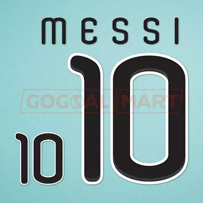 Messi #10 World Cup 2010 Argentina Homekit Nameset Printing • £13.19