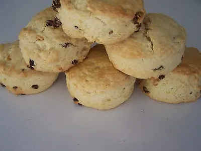 6 Large Homemade Mixed Dried Fruit Scones Baked To Order Ex National Trust Chef • £11.99