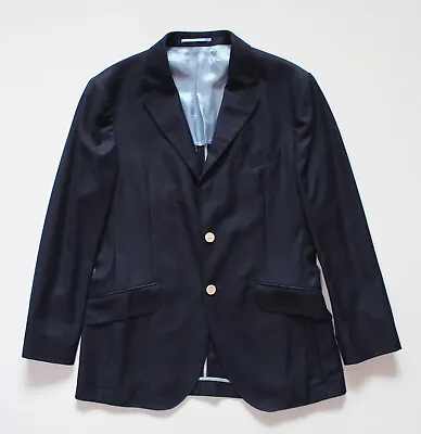 Men's Hackett London Ing Loro Piana 130's Wool Blazer Jacket Half Lined Navy 40R • $99