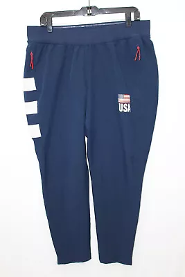 Womens Adidas USA Volleyball Pants Blue XL 20 -22  35X28 But Waist Stretches • $27.50