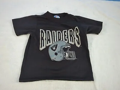 Vintage 80's Oakland Raiders T-Shirt Graphic NFL Youth Size 5-6 USA • $6.93
