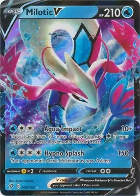 Milotic V 043/192 Ultra Rare  Rebel Clash Pokemon TCG • $9.99