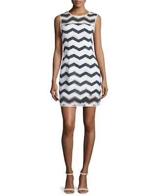 AUTHENTIC Milly New York Chevron Shift Dress Size 6 *NEW* Designer Dress • $59.99