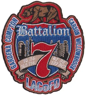 LA County Battalion 7 Gardena-Compton-Carson  Fire Patch NEW ! • $6.95